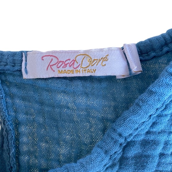 ROSE DORE 100% COTTON BLOUSE MADE IN ITALY - Picture 5 of 6